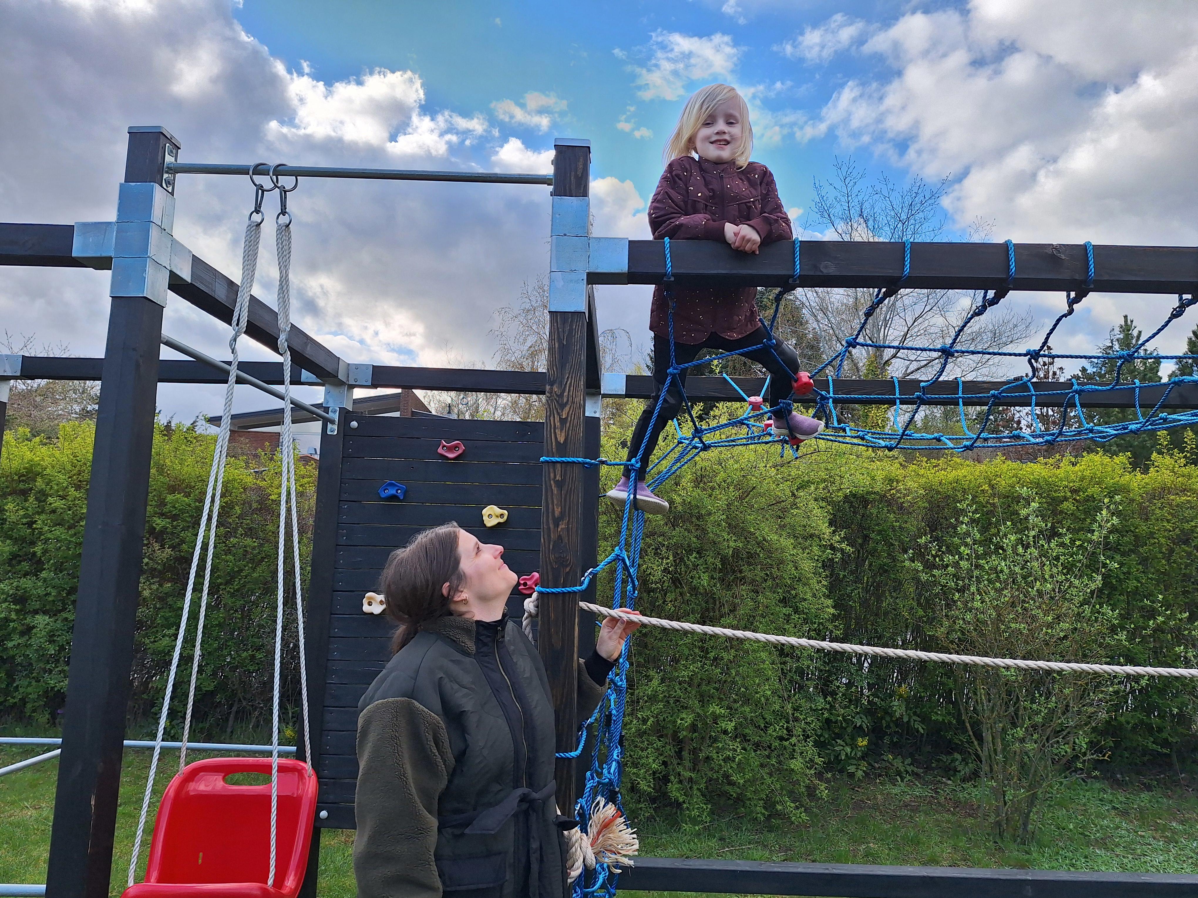 Pia med sin datter Sofia.