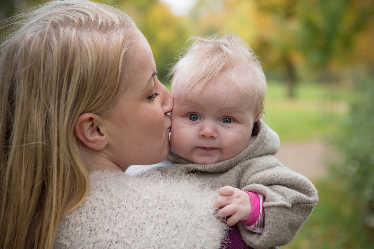 Mor med sin baby