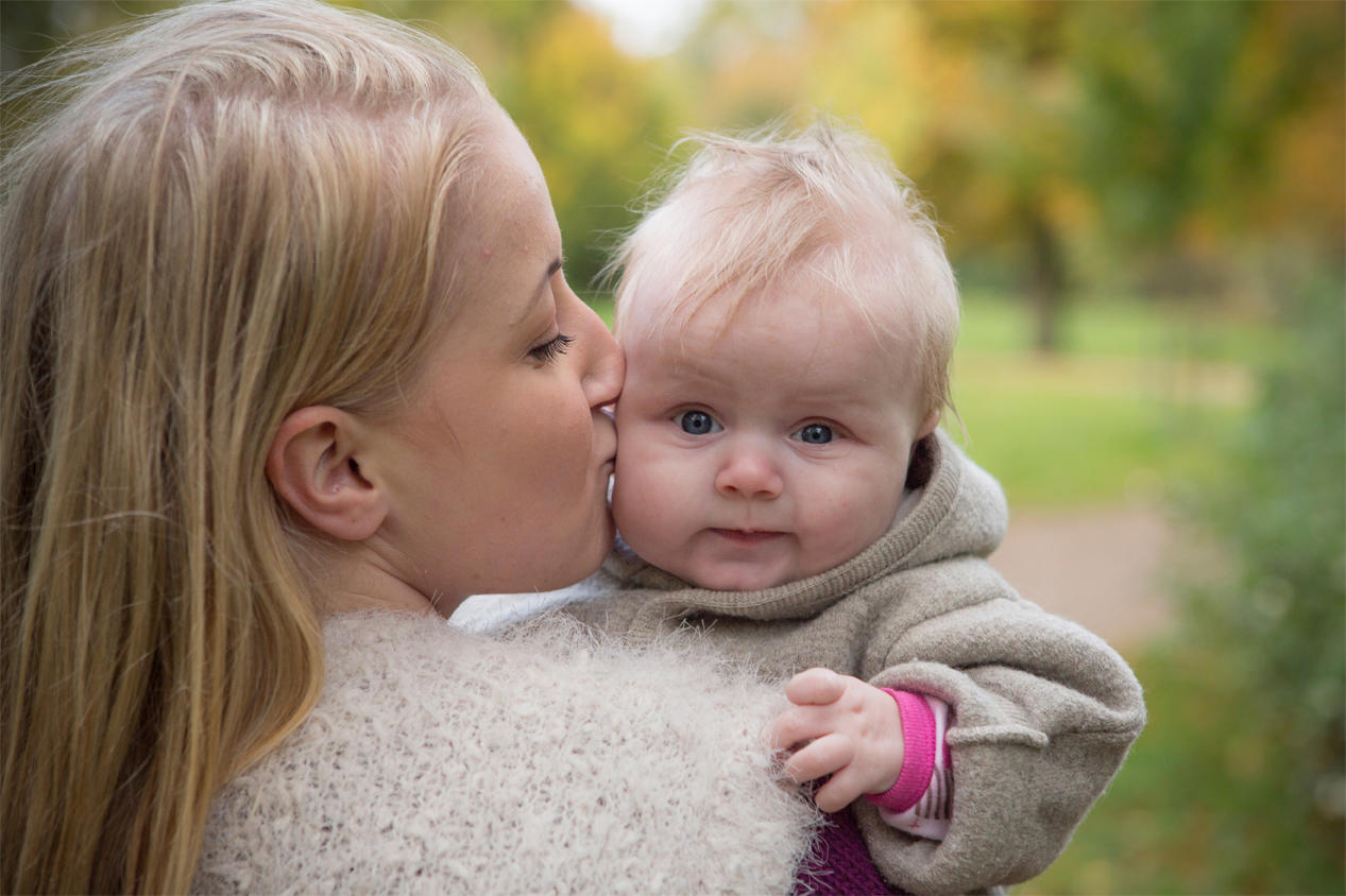 Mor med sin baby