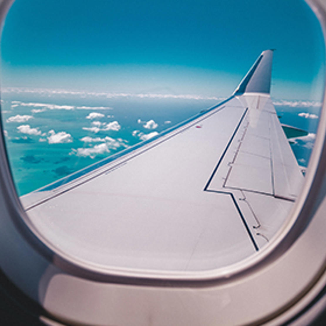 Kig ud af en flyrude