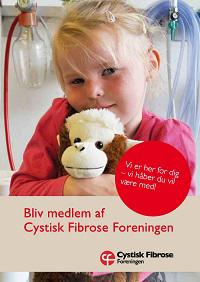 Billede af forsiden af folderen "Bliv medlem af Cystisk fibrose foreningen"